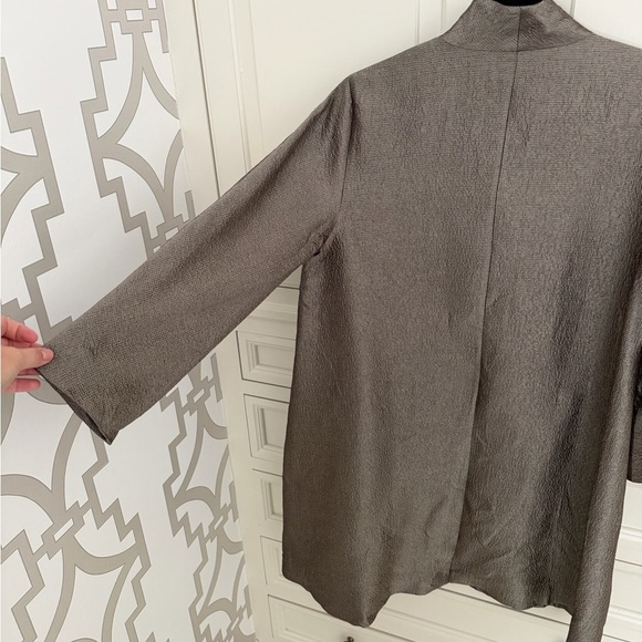 NWT Eileen Fisher Ladies Charcoal Silk Jacket - Picture 8 of 11